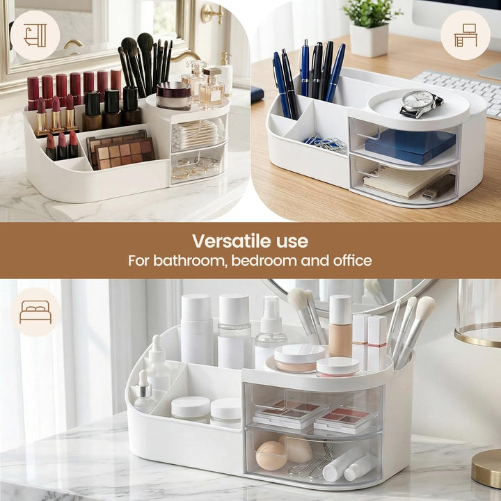 Make Up Kosmetik Organizer mit Schubladen - Multifunktionale Schminktisch Organizer für Badezimmer u
