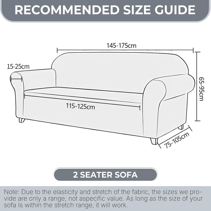 Ystyle Sofa überzug 2 Sitzer Mit Armlehne, Stretch Sofabezug rutschfest, Modern Sofa Cover Für Hunde