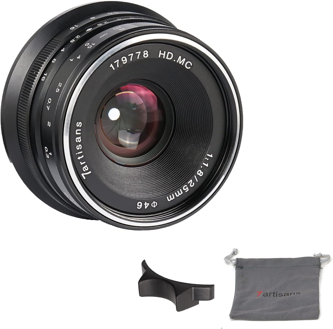 7artisans 25mm F1.8 Manueller Fokus Objektiv für Sony EMOUNT Kameras wie A7 a7II A7R a7rii A7S a7sii