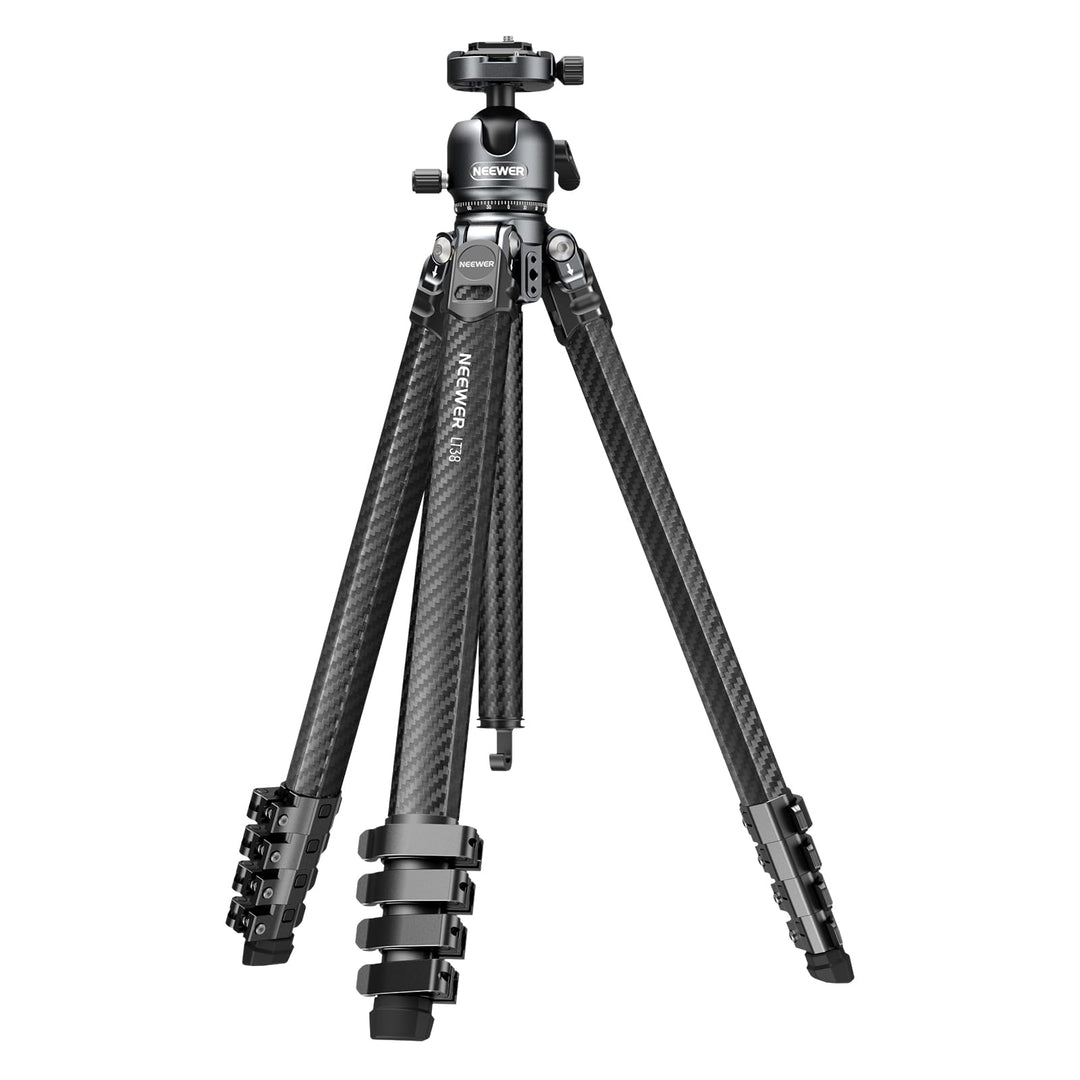 NEEWER LITETRIP LT38 61" Kamera Reisestativ aus Kohlefaser 360° Schwenk/Neige niedrige Profil Kugelk