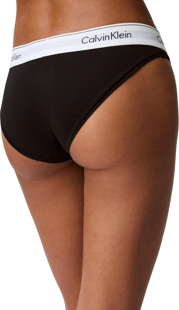 Calvin Klein Damen Slip Bikini Form Baumwolle mit Stretch S Schwarz, S Schwarz