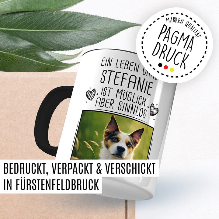 Haustier Tasse personalisiert mit Bild und Name custom Kaffeetasse Hund Katze Geschenk anpassbar Tie