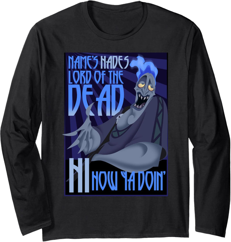 Disney Villains Hades Lord Of The Dead Portrait Poster Langarmshirt