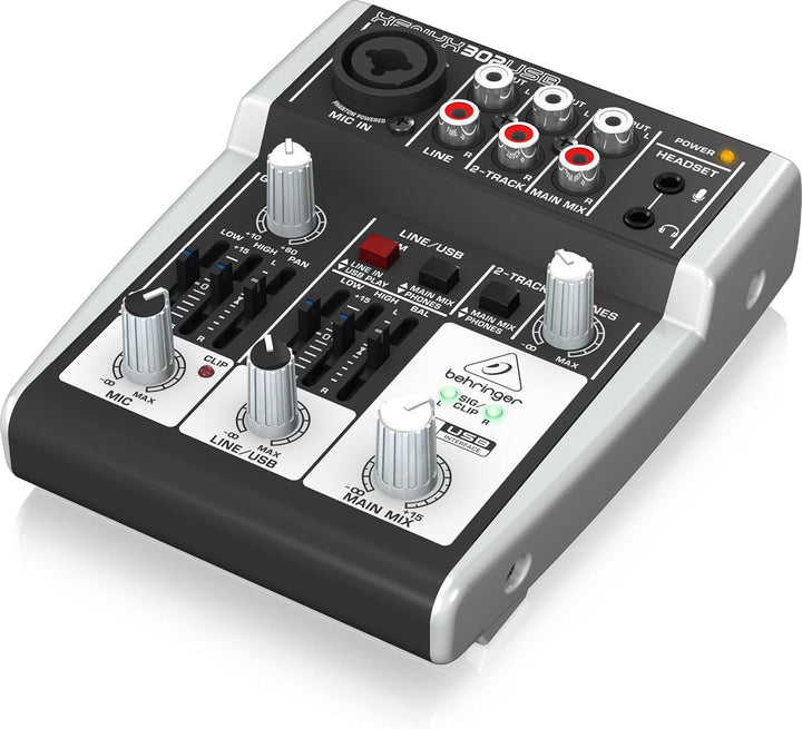 Behringer 302USB Erstklassiger 5-Eingangs-Mixer mit XENYX-Mikrofonvorverstärker und USB/Audio-Schnit