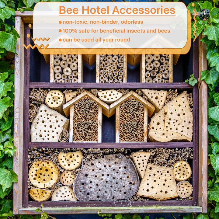 500 STK Nisthülsen für Insektenhotel, 20 cm lang Nisthülsen für Wildbienen, Insektenhotel Füllmateri