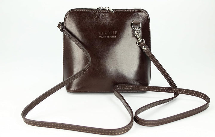 Belli italienische Ledertasche Damen Umhängetasche klein Handtasche Schultertasche Abendtasche in du