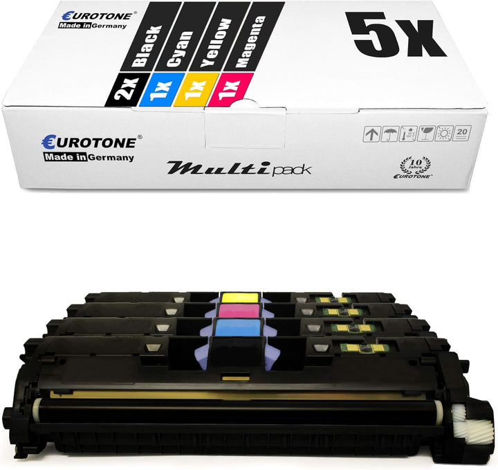 Eurotone Toner mit 50% mehr Leistung für LBP 5200 N 2410 MF 8180 C kompatibel für Canon 2X CRG 701 B