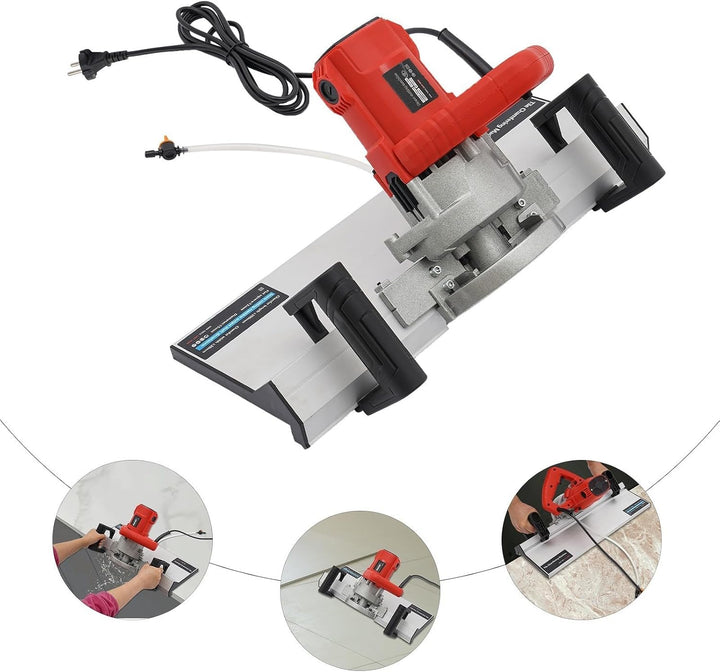 Fasenmaschine für Fliesen 1200W, Elektrischer Fliesenschneider zum Anfasen, 43 Grad Kante Schneider