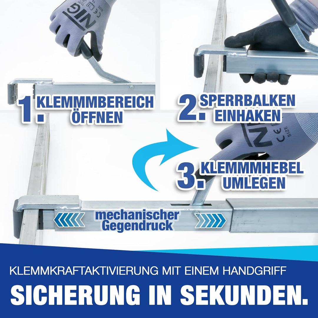 2 x Spannbrett, 1,92-2,72 m Zwischenwandverschluss Ladungssicherung und Transportsicherung für PKW L