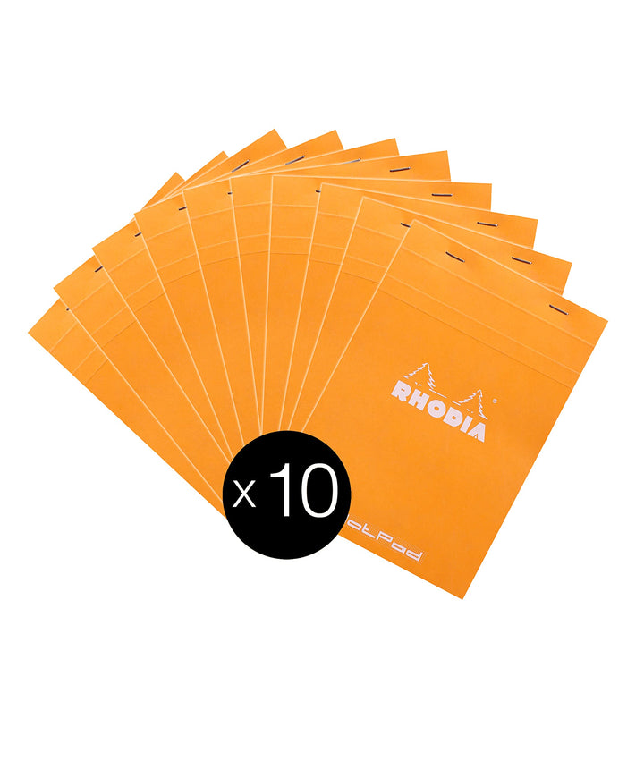 Rhodia 16558C - Packung mit 10 Notizblöcken No.16, DIN A5 80 Blätter Dot-Lineatur 80g, Orange, 1 Pac