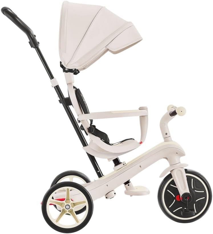 Globber Explorer Trike 4in1 ECO – Kinderwagen, Dreirad und Laufrad, 10/8,5 Zoll, TPR-Sitz, höhenvers