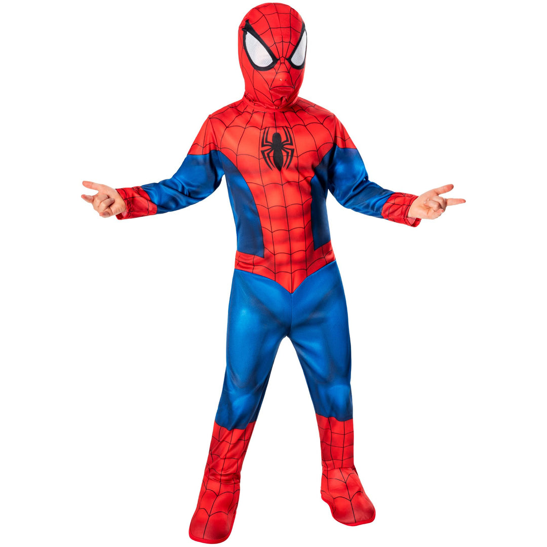 Rubie's Official Marvel Spider-Man Flat Chest Classic Child Costume, Kids Superhero Fancy Dress Medi