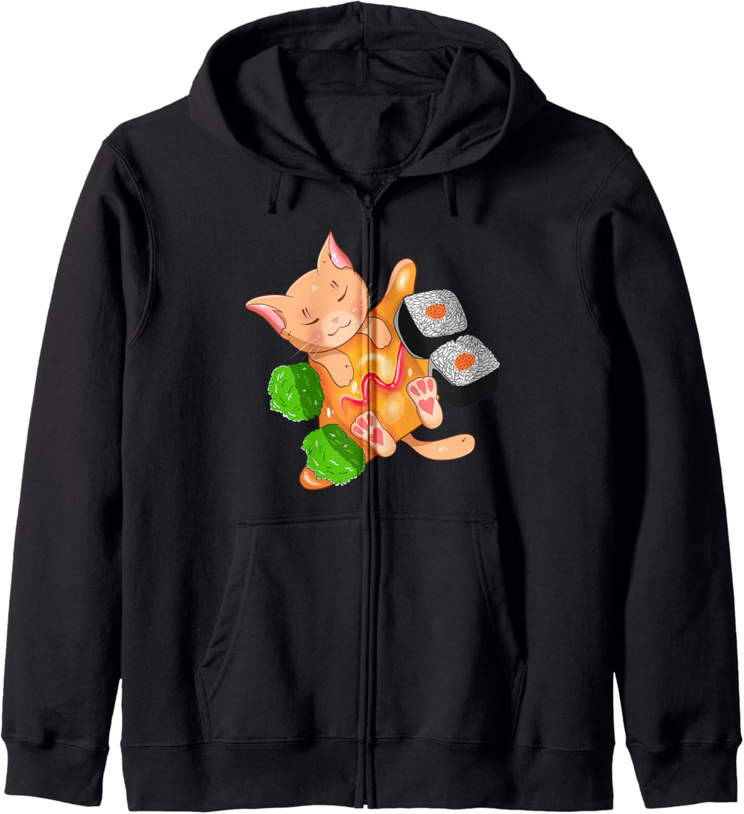 Sushi Anime Katze Kapuzenjacke