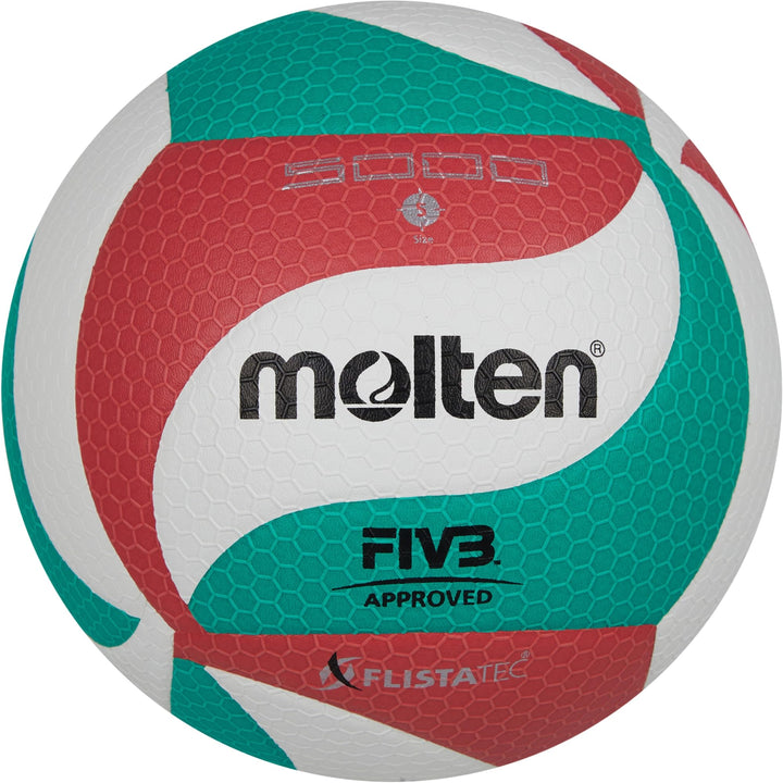 Molten Volleybal V5M5000 Grün/Weiss/Rot 5, Grün/Weiss/Rot 5