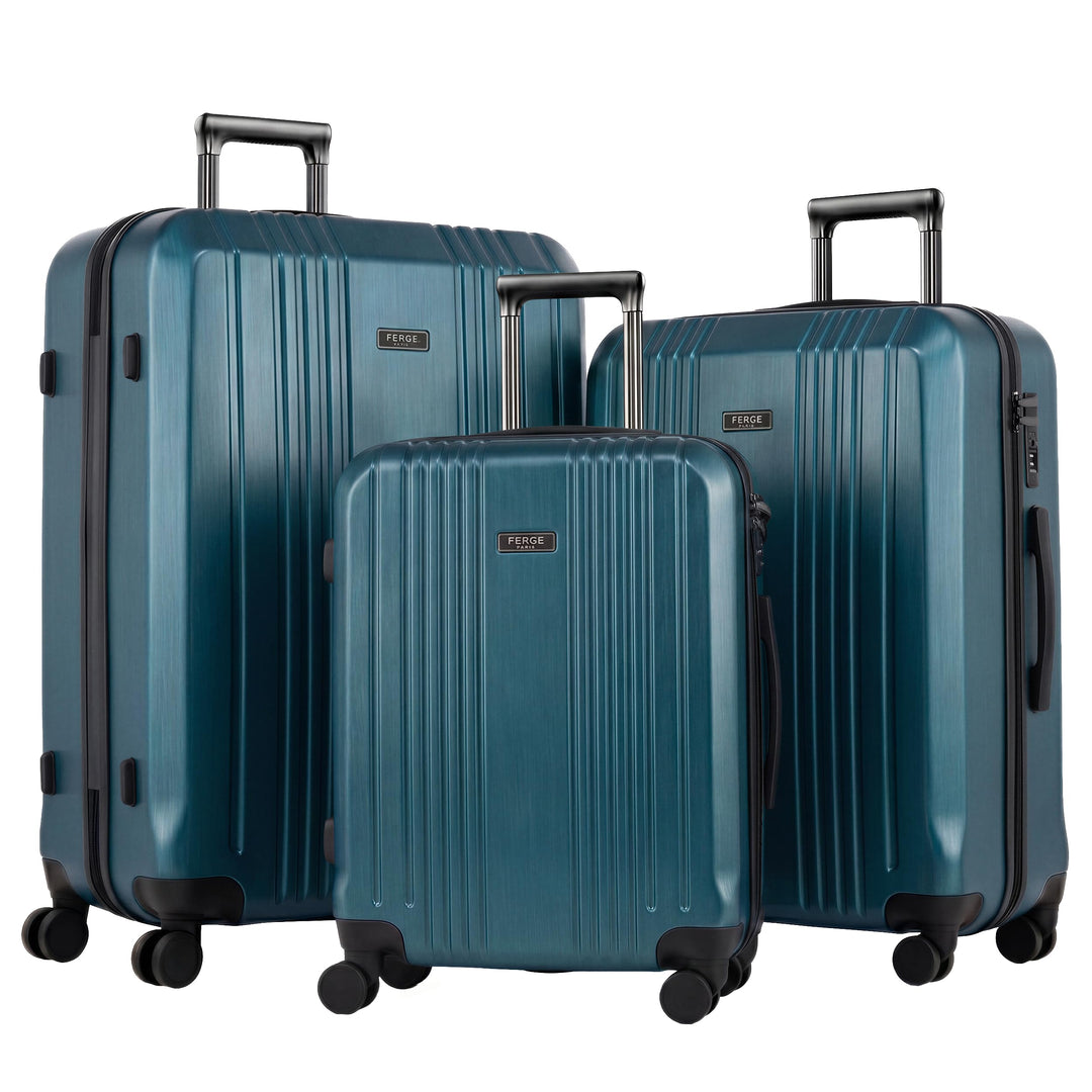 FERGÉ Kofferset 3 teilig Hartschale TSA-Zahlenschloss Cannes Reisekoffer Trolley-Set (Handgepäck, L,