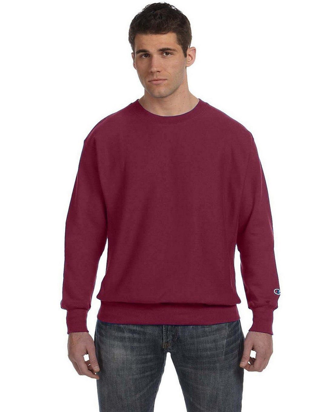 Champion Herren Reverse Weave Rundhalsausschnitt S Sport Maroon, S Sport Maroon
