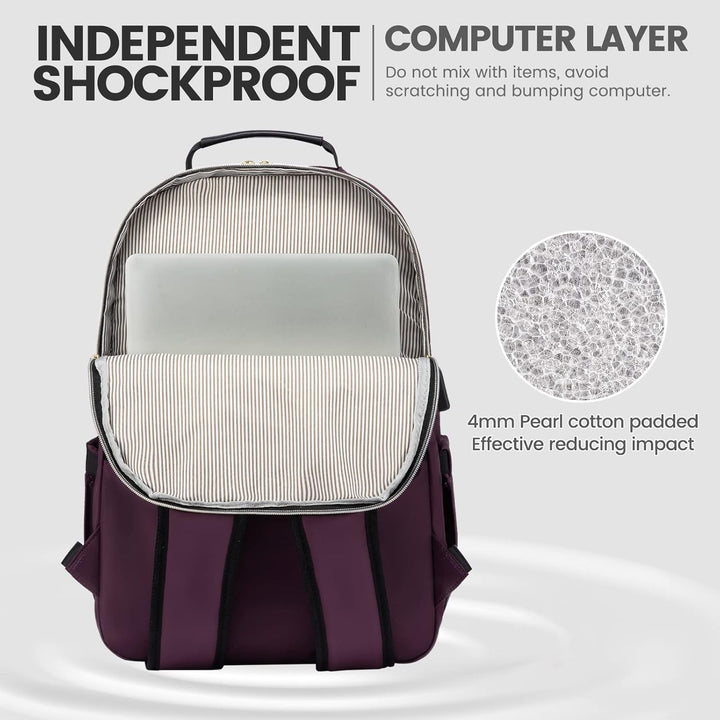 LOVEVOOK Laptop Rucksack Damen, 14 15,6 17,3 Zoll Laptoptasche Rucksack Damen Klein Wasserdicht Schu