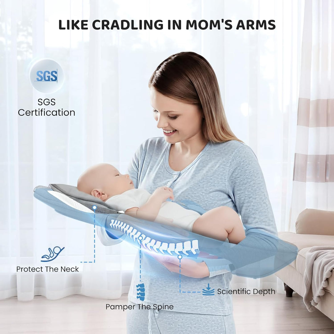 Bluetooth Elektrische Babyschaukel, Upgrade 5-Punkte Geschirr Elektrische Babywippe mit 5 Geschwindi