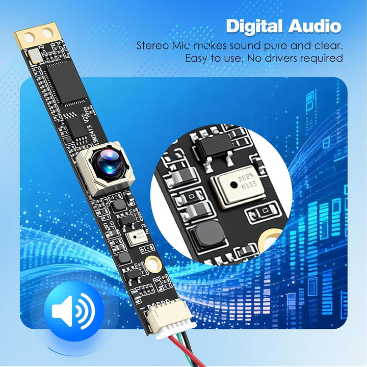 8Mp 30Fps USB-Kameramodul Mit Mikrofon Weitwinkel,110 Grad Weitwinkelobjektiv,Lightburn Kamera,3D Dr
