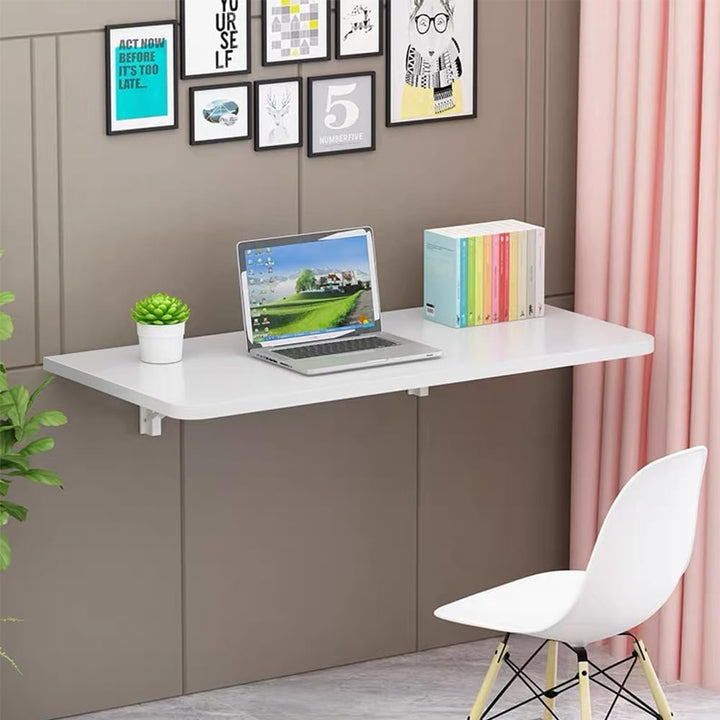 Wandklapptisch Schwarz, 60x30 cm, Klappschreibtisch mit Montagekit, Wandmontage Klapptisch für Küche