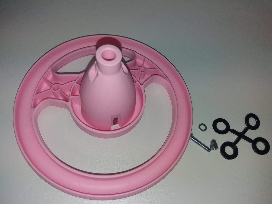 Big Sportl. Original New Big Bobby Car Originalersatzlenkrad mit Hupe rosa Rock Star