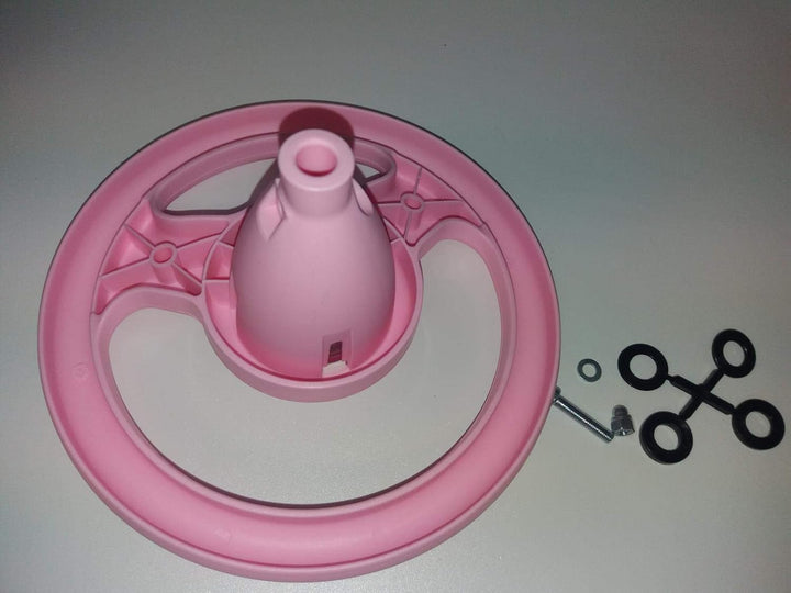 Big Sportl. Original New Big Bobby Car Originalersatzlenkrad mit Hupe rosa Rock Star