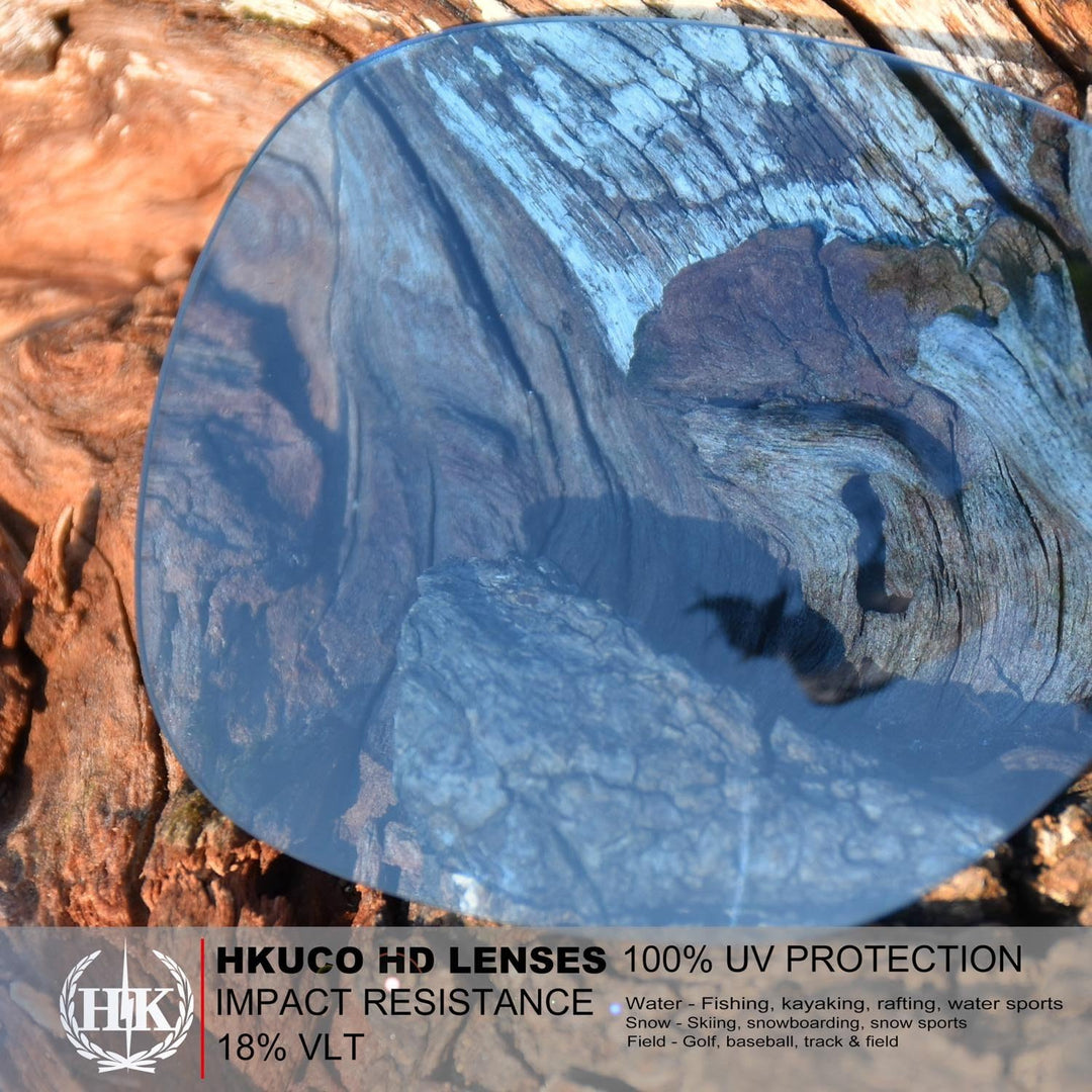 HKUCO Replacement Lenses For Oakley Garage Rock Emerald Green/Transparent Blue Polarized