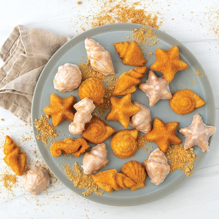 Nordic Ware Seashell Bites Pan, Original Gugelhupfform aus Aluminiumguss, offizielle Gugelhupf-Kuche
