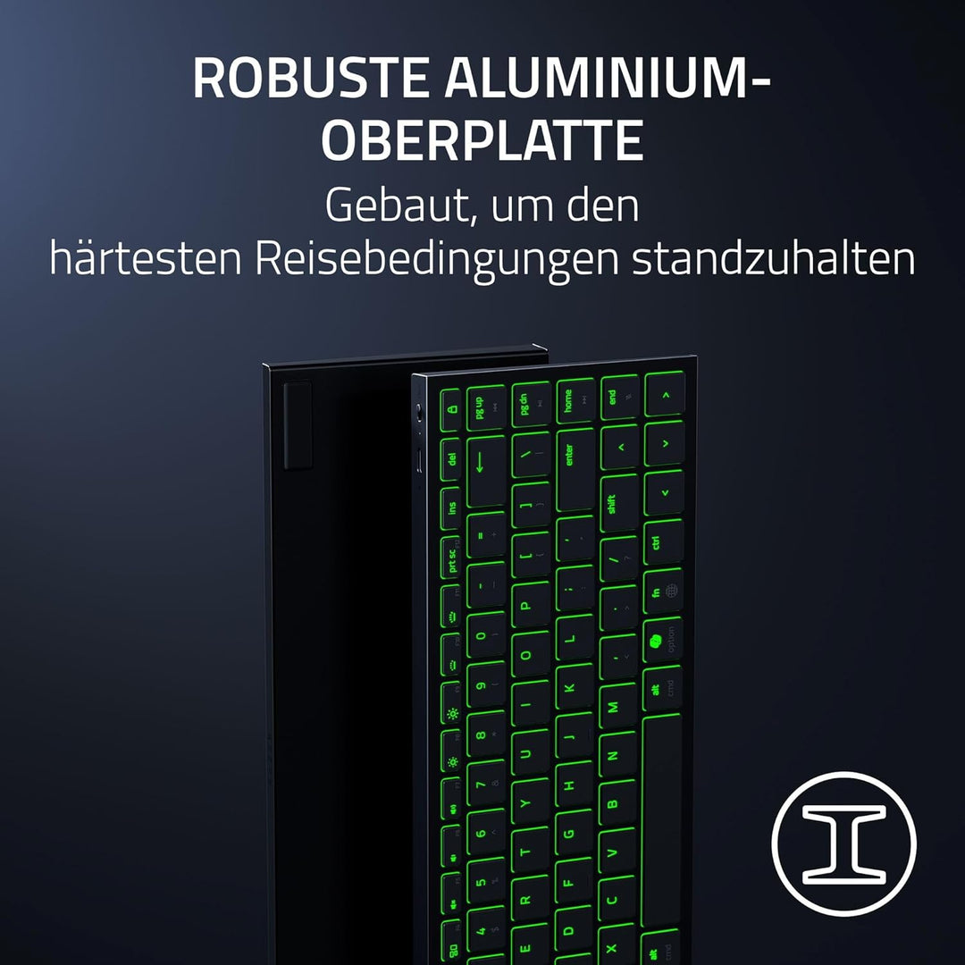 Razer Joro Portable Keyboard - Kompakte kabellose Tastatur mit Hintergrundbeleuchtung - Bluetooth -