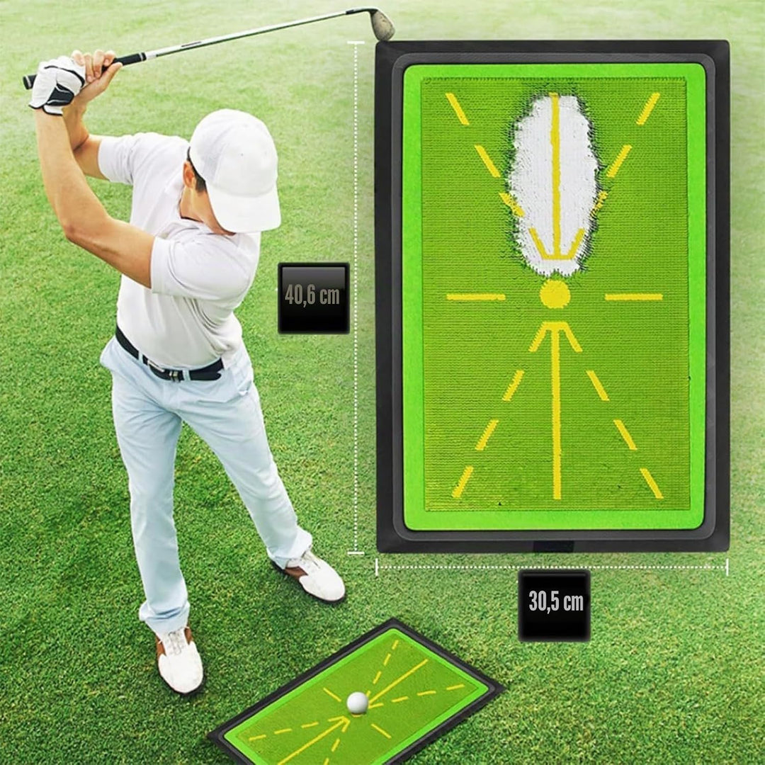 Golf-Schwingmatte – Sofortige Rückkehr | Indoor/Outdoor Trainingsmatte | rutschfeste Unterseite, lan