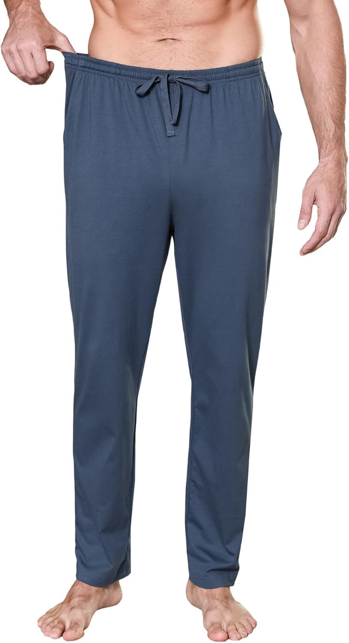 Winovia 2er-Pack Schlafanzughose Herren Lang Leichte Pyjamahose aus Baumwolle Loungewear Hosen Schla