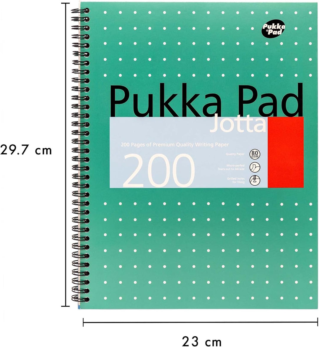 Pukka Jotta Spiralbuch (Format A4) Metallic Pack of 1 Lined, Pack of 1 Lined