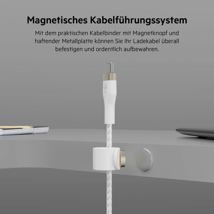 Belkin BoostCharge Pro Flex geflochtenes USB-C/USB-C-Ladekabel, USB-IF-zertifiziert zum Schnellladen