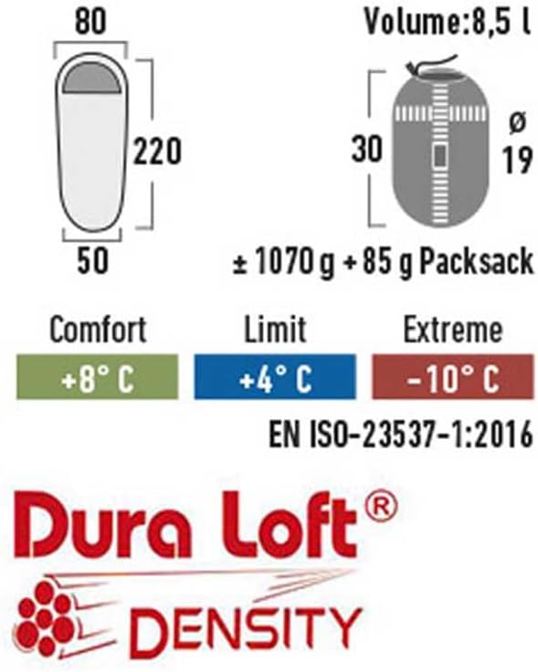 High Peak Pak 1000 Eco Sleeping Bag Regular