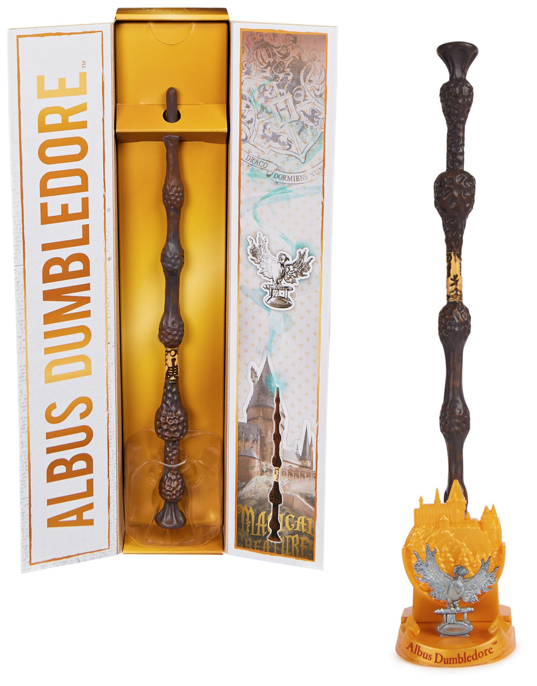 Wizarding World Harry Potter - Authentischer Albus Dumbledore Zauberstab aus Kunststoff mit Hogwarts