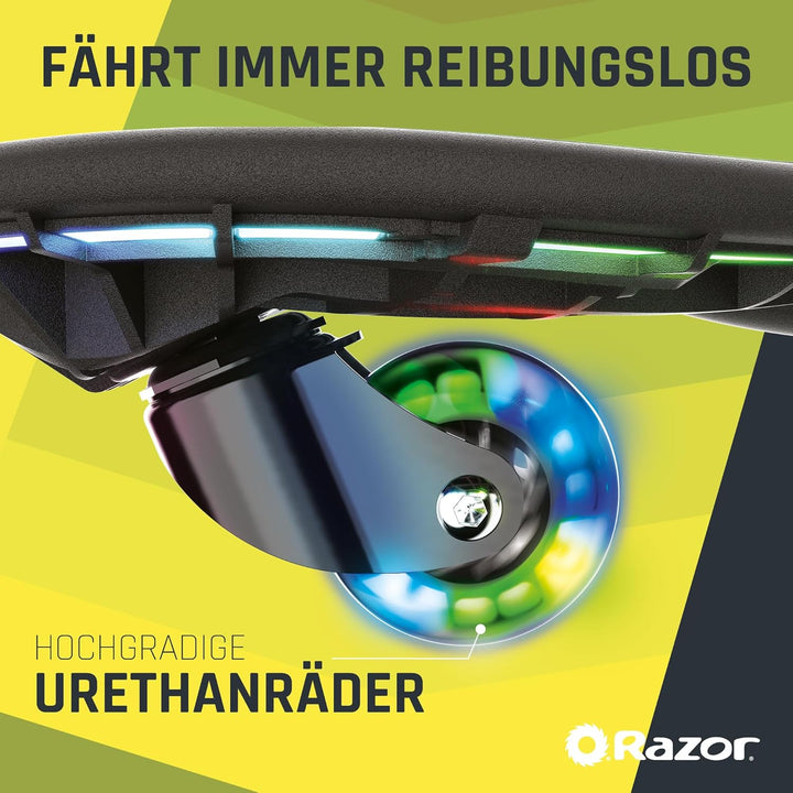 Razor Ripster Lightshow Waveboard - Rollbrett für Kinder ab 8 Jahren mit 360° Lenkung, bewegungsakti