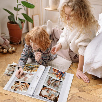 Lanpn Baby Fotoalbum 10x15 300 Fotos, Leinen Fotoalbum Einsteckalbum, Babyalbum mit Memo Schreibfeld