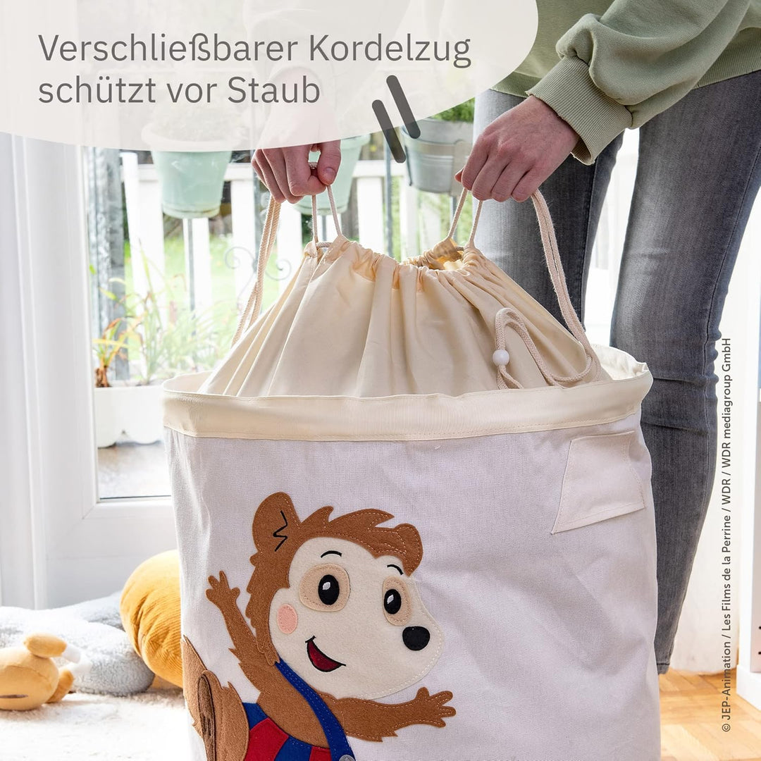 meets "Bobo Siebenschläfer" Wäschekorb zusammenfaltbar für Kinder – Box mit verschliessbarem Kordelz