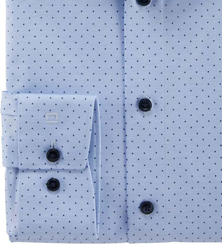 OLYMP Herren Businesshemd Langarm Luxor 24/Seven,modern fit,Kent-Kragen 44 Bleu 11, 44 Bleu 11