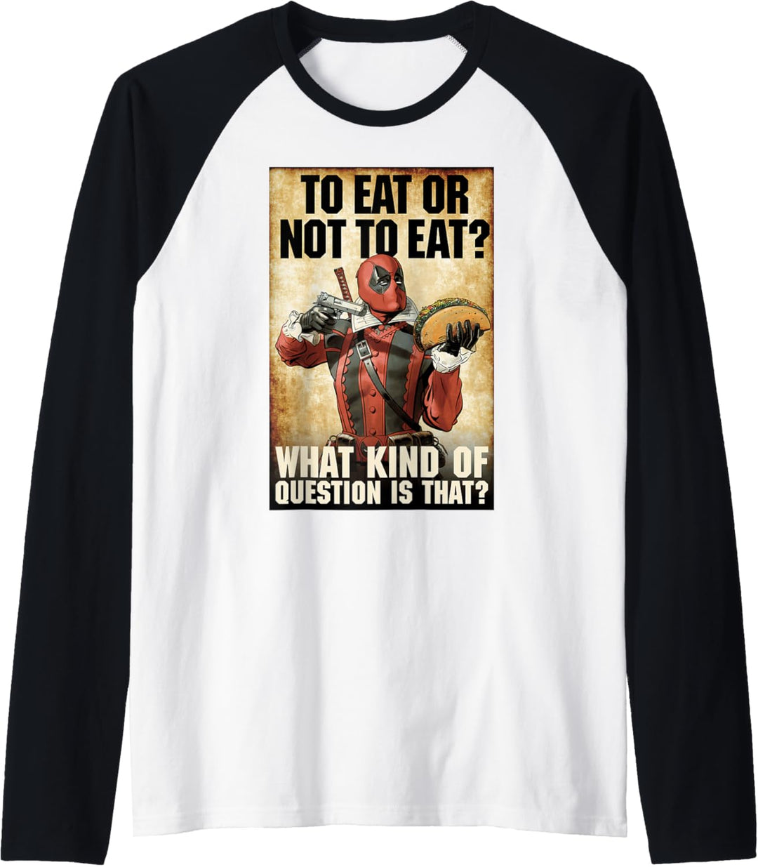 Marvel Deadpool Hungry Poet Raglan