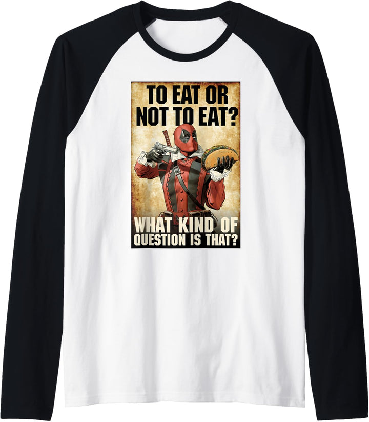 Marvel Deadpool Hungry Poet Raglan
