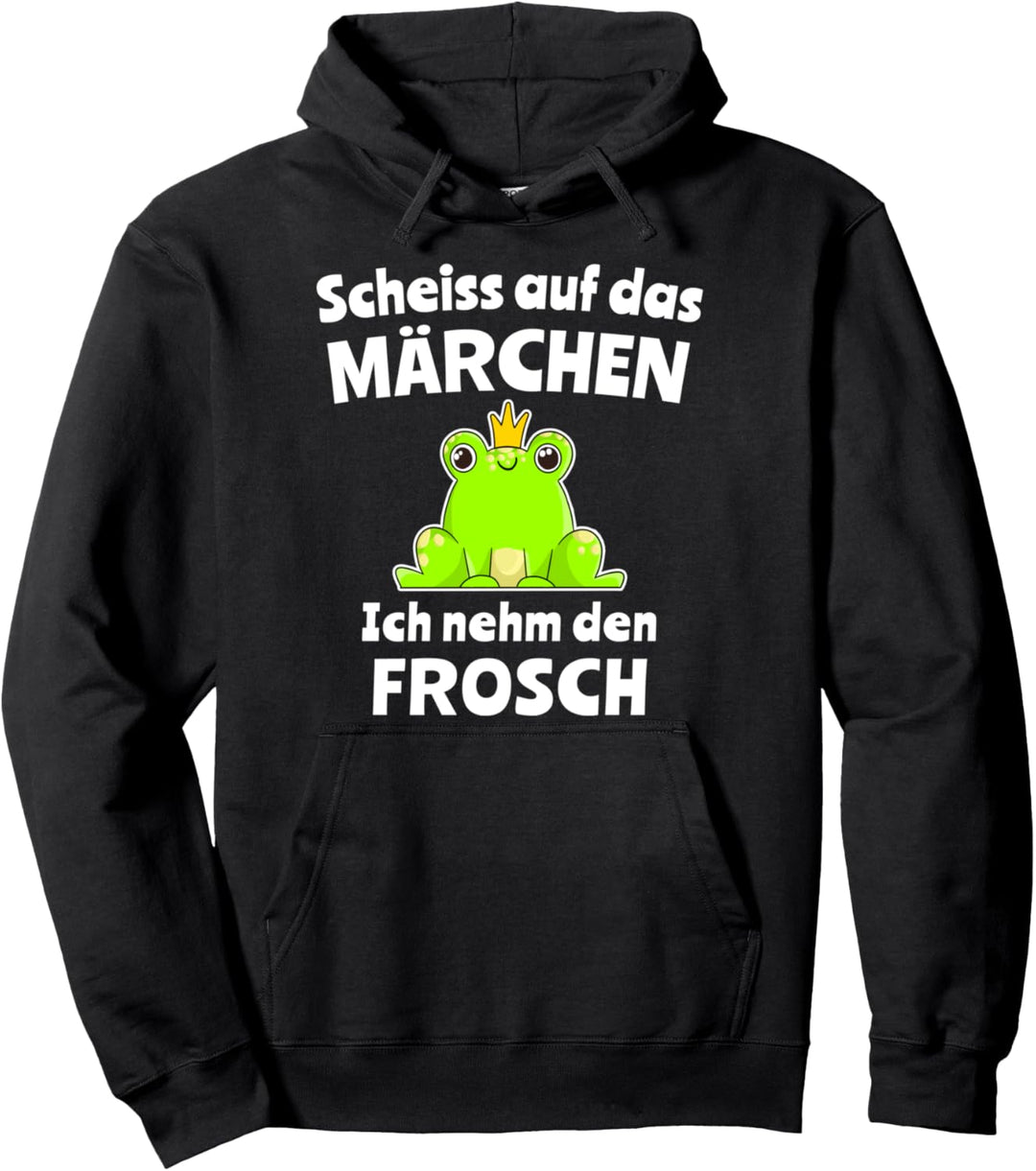 Märchen Froschmotiv Lustige Sprüche Märchenprinz Frosch Pullover Hoodie