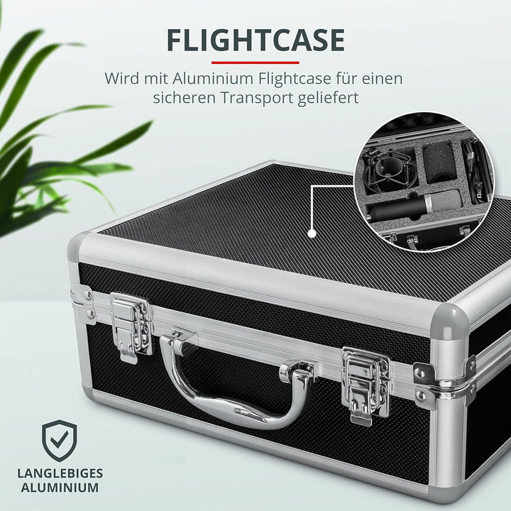 Trust Gaming GXT 252 Emita Studio Mikrofon mit Transportkoffer, Nierencharakteristik, USB Mikrofon f