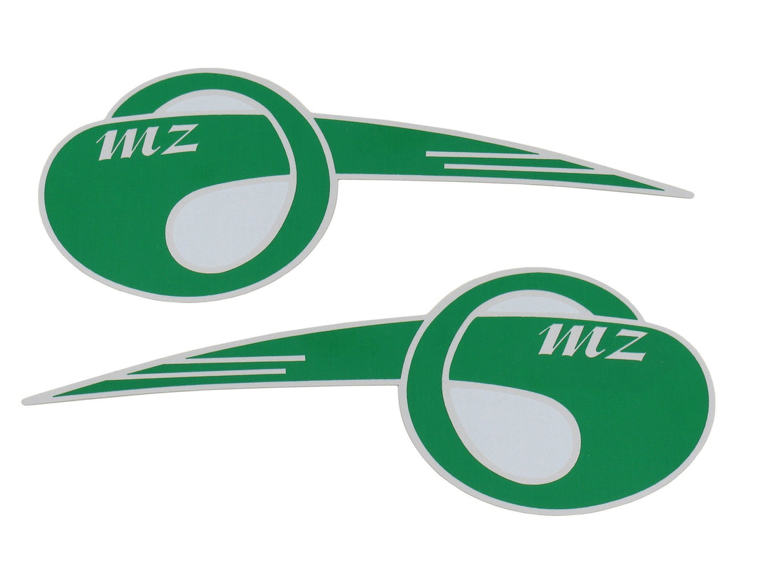 Set: 2x Schriftzug (Folie) "MZ" gewölbt, gross