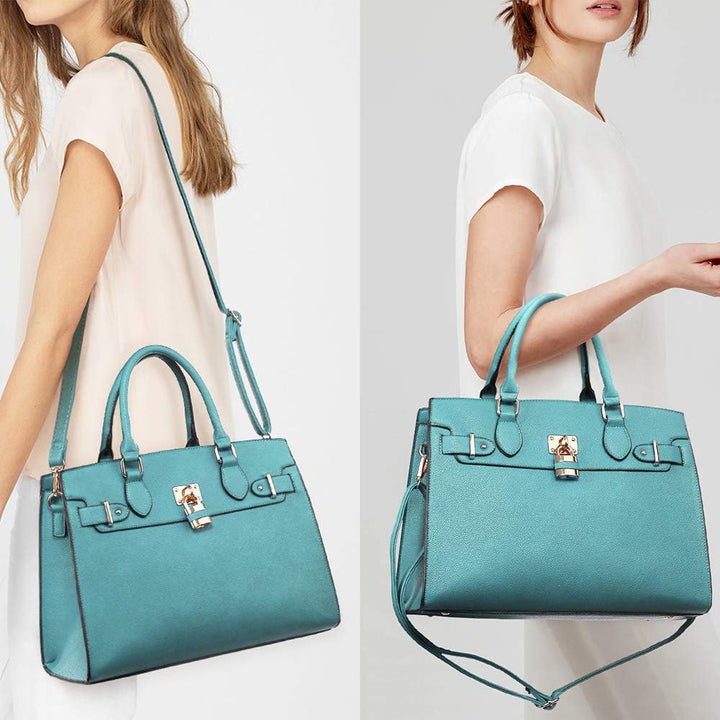 Dasein Women Handbags and Purses Ladies Shoulder Bag Top Handle Satchel Tote Work Bag with Matching
