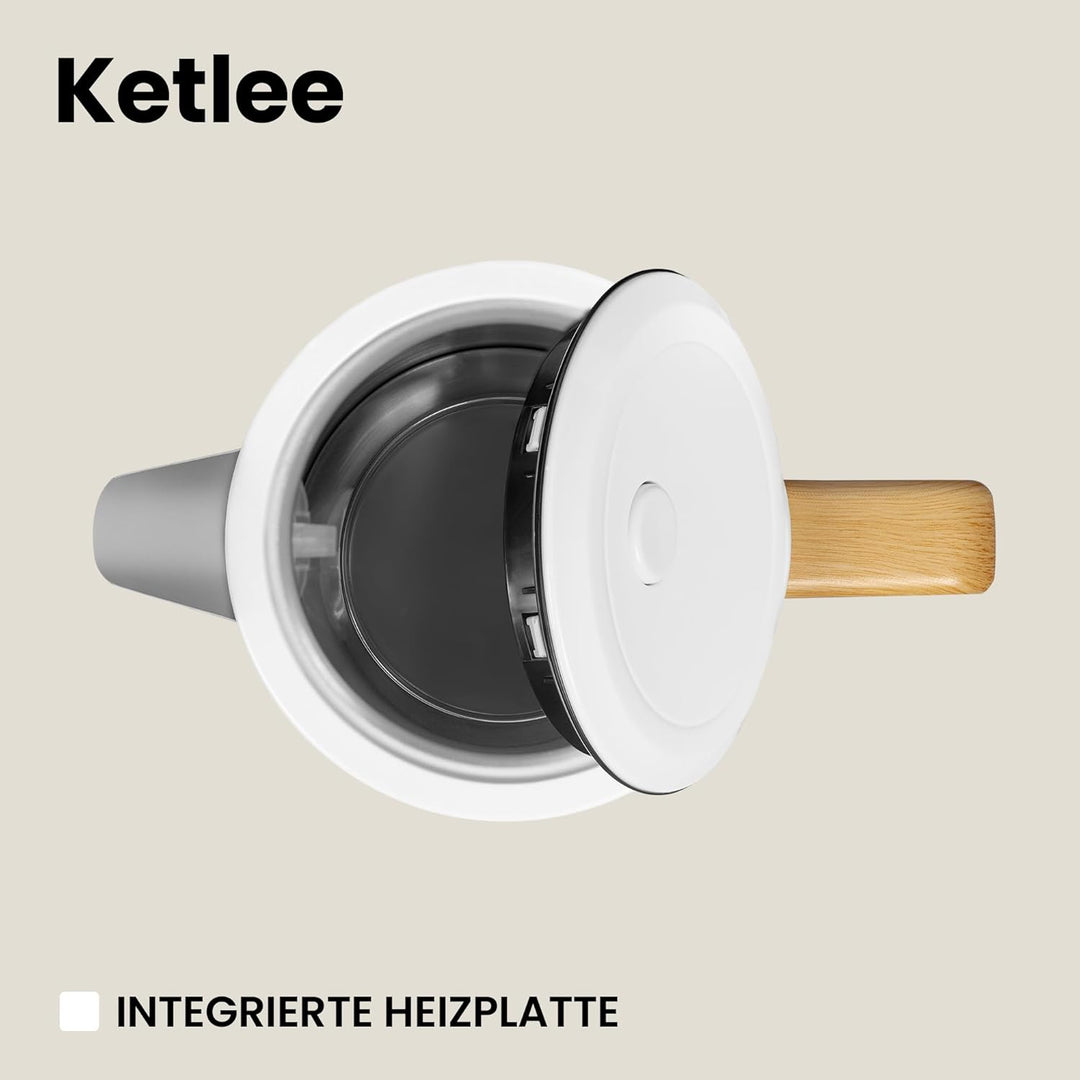 ZEEGMA KETLEE 1,7 L Kabelloser elektrischer Wasserkocher für Tee und Kaffee, 2200 Watt, Wasserstands