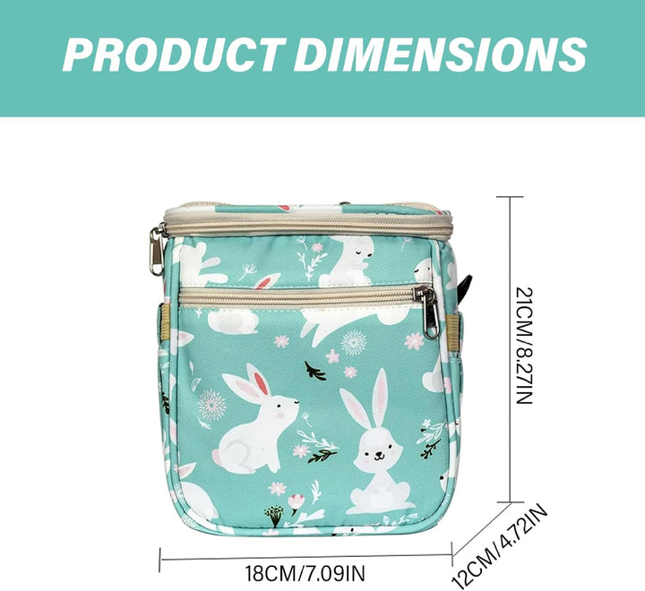 Niedlicher Hasen-Fahrradkorb vorne, Nylon-Lenkertasche für Kinder, für Laufrad, Dreirad, Roller/20,