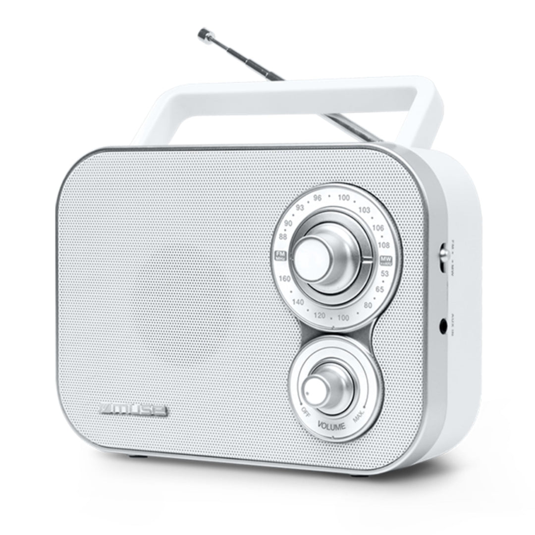 Muse M-051RW tragbares Retro-Radio, UKW und MW, Netz- und Batteriebetrieb, Teleskopantenne, AUX-In,