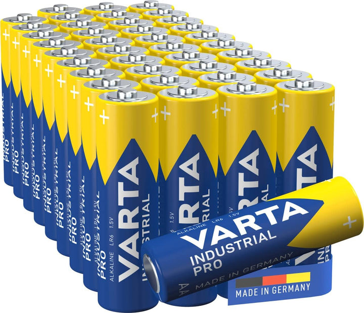 BOOMTONE Machine à fumée F400 noir & VARTA Batterien AA, Industrial Pro, Alkaline Batterie, 1,5V
