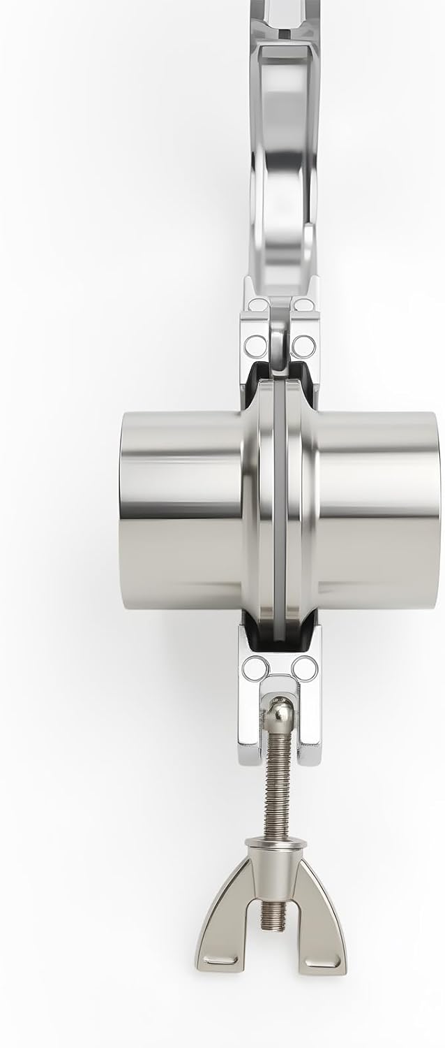 2 Stück KF40 Aluminium-Vakuumklemme + KF Edelstahl-Zentrierring mit O-Ring, KF40